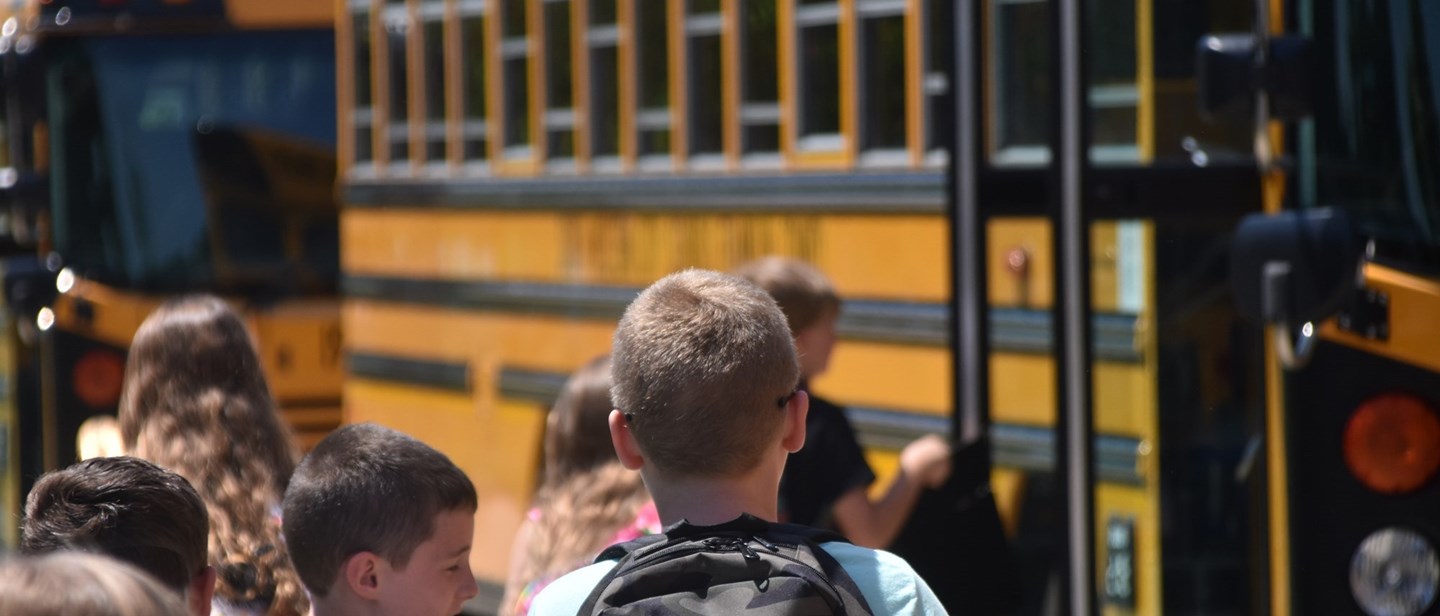 Students leaving for the day 