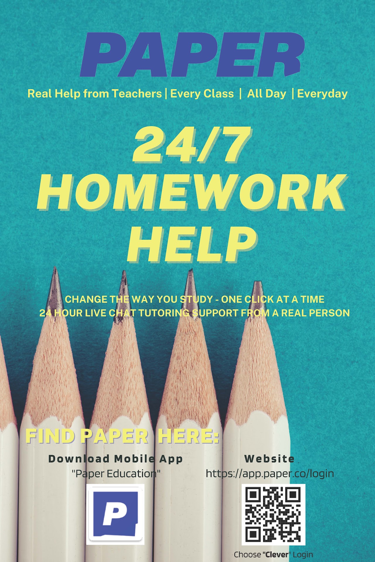 Paper 24/7 Homework Help with a QR Code