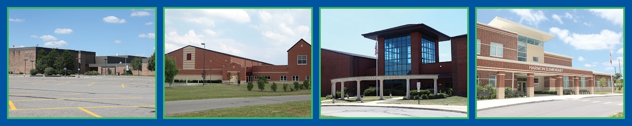 Harmon Elementary School building and three other school buildings
